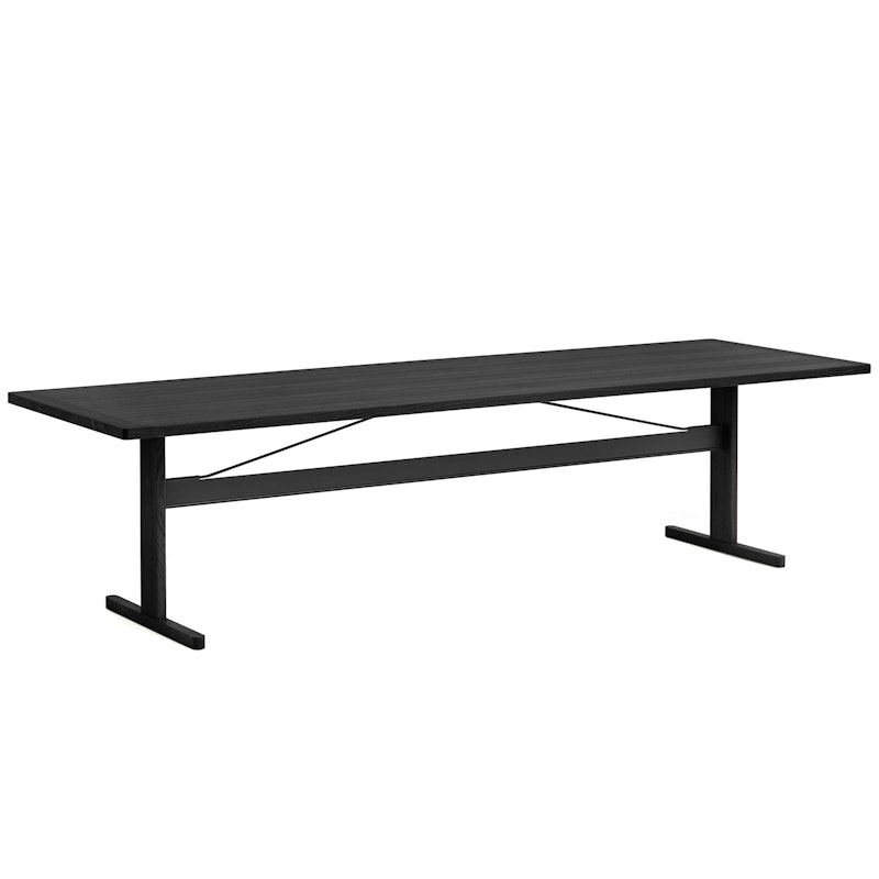 Passerelle Table 95x300 cm, Black Lacquered Oak / Black