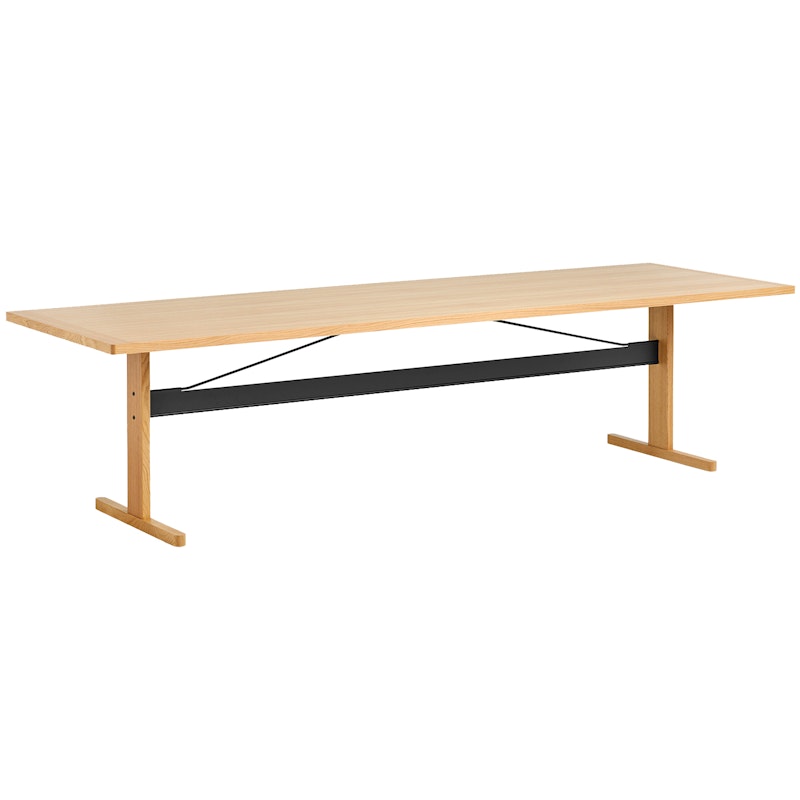 Passerelle Table 95x300 cm, Lacquered Oak / Black