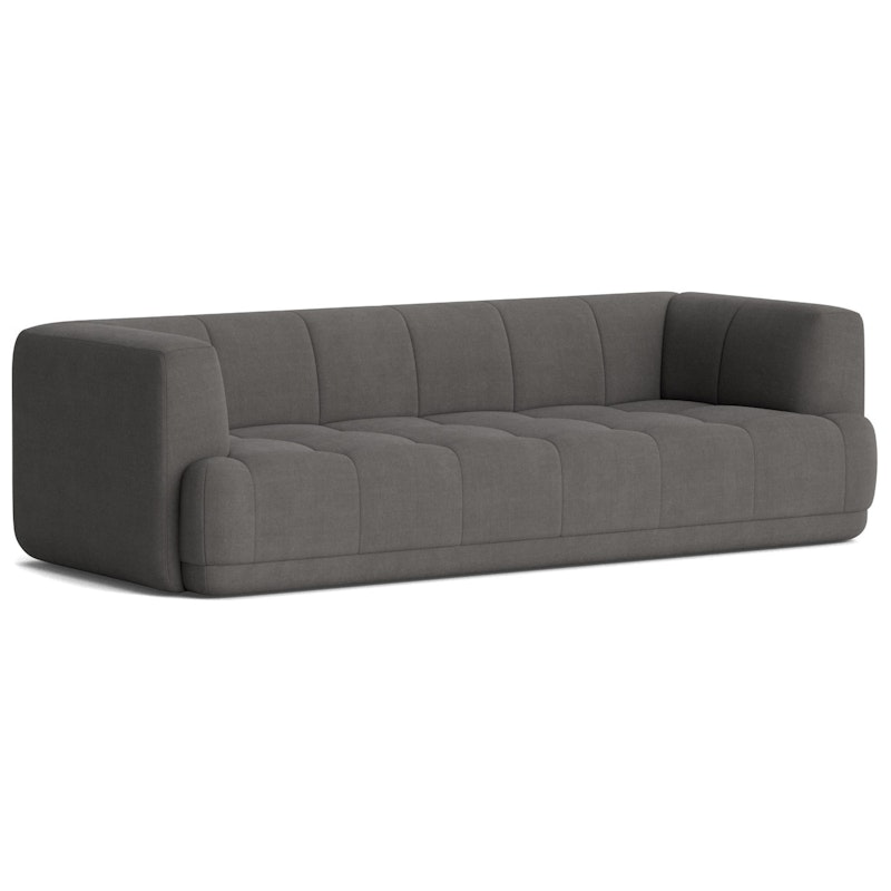 Quilton 3-Seater Sofa, Linara 196 Grey Seal