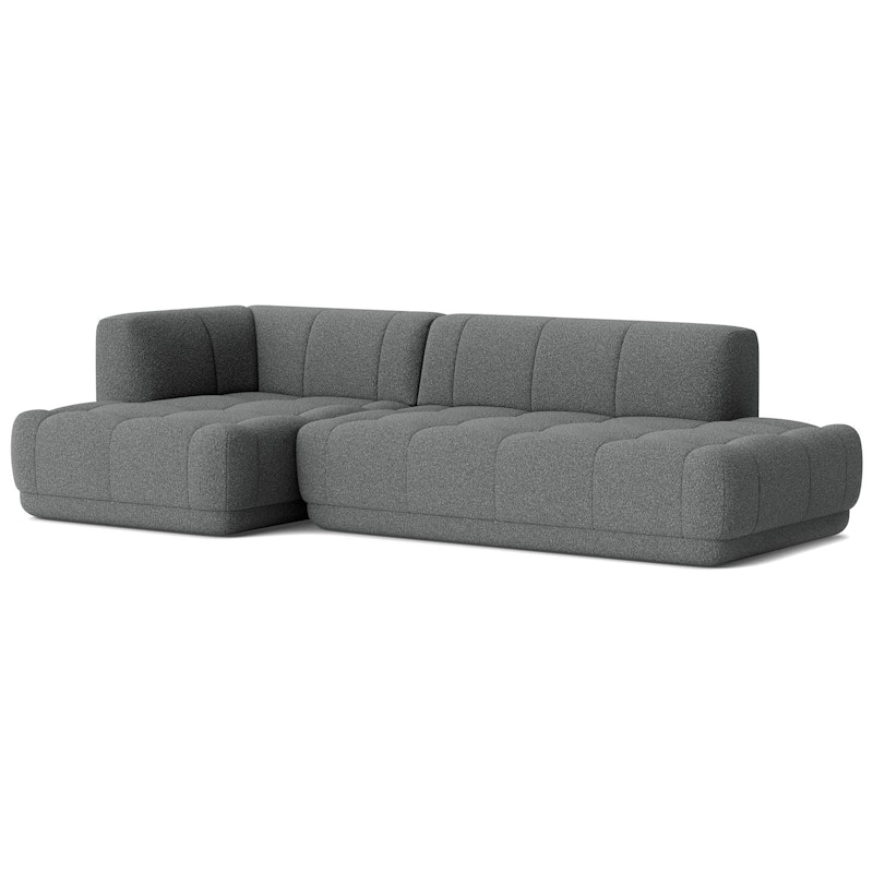 Quilton 3.5-Seater Sofa Configuration 21 Left, Flamiber C8 Charcoal