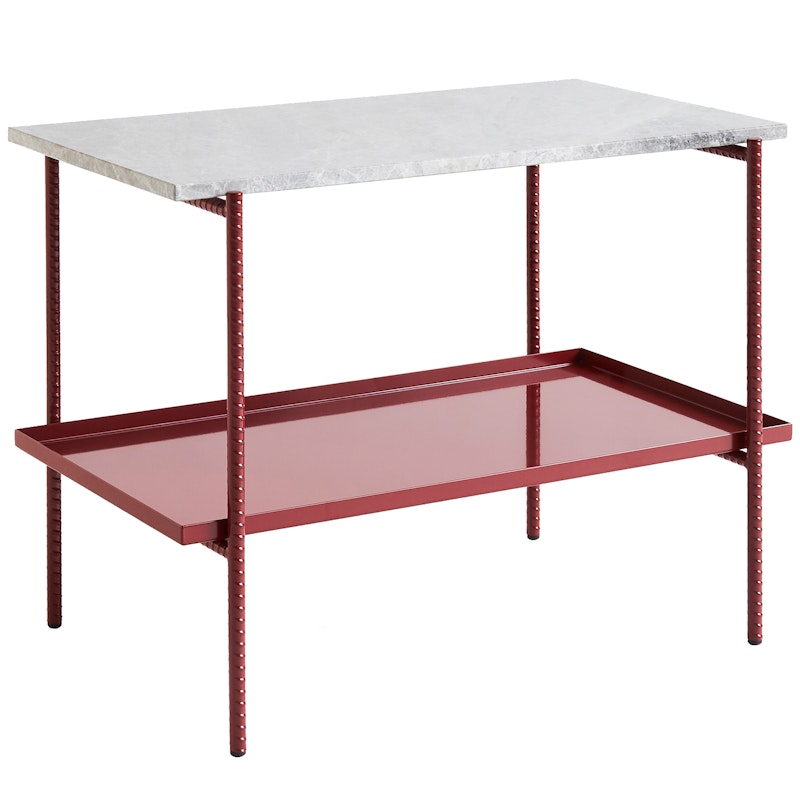 Rebar Side Table 49x80 cm, Barn Red