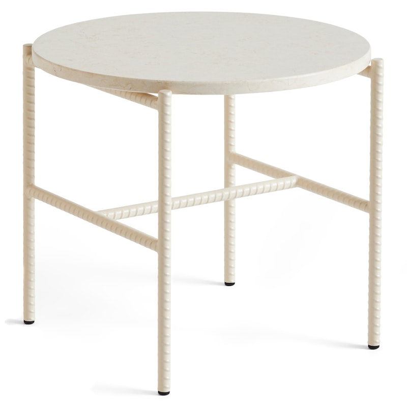 Rebar Side Table Ø45 cm, Alabaster