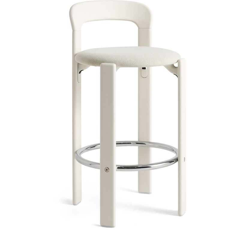 Rey Bar Stool Upholstered 65 cm, Cream White