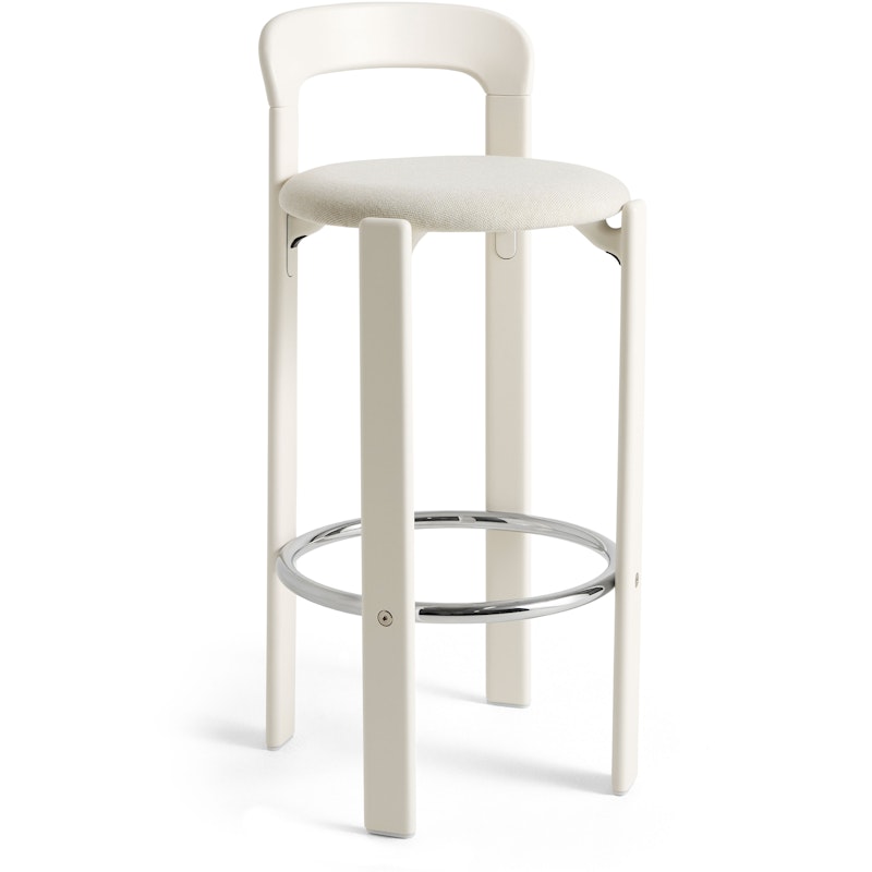 Rey Bar Stool Upholstered 75 cm, Cream White