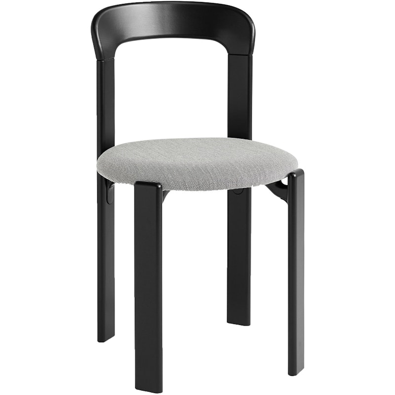 Rey Chair Upholstered Seat, Deep Black