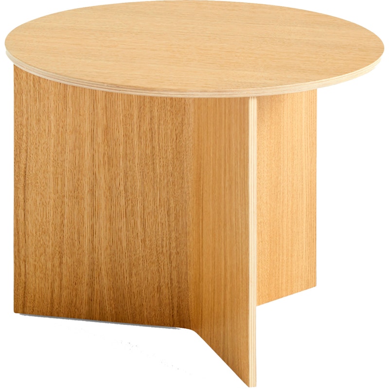 Slit Table Round Ø45, Lacquered Oak from HAY | RoyalDesign