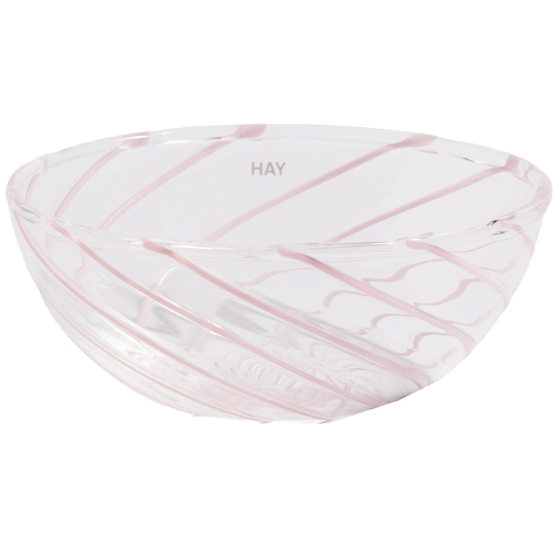 Spin Bowl 2-pack, Clear / Pink Stripe