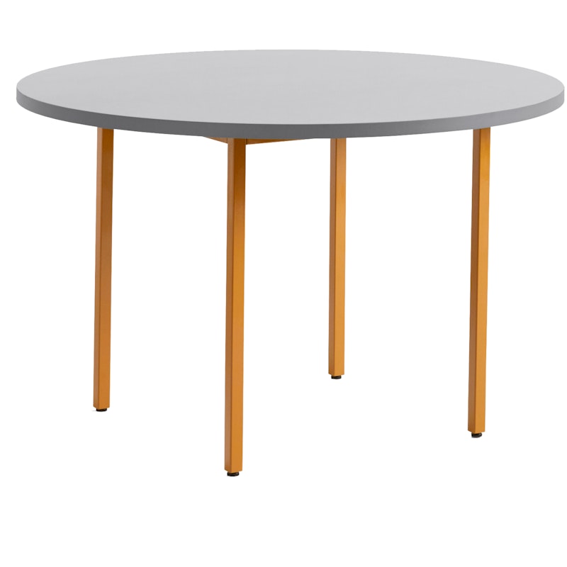 Two-Colour Table Ø120cm, Ochre / Light Grey