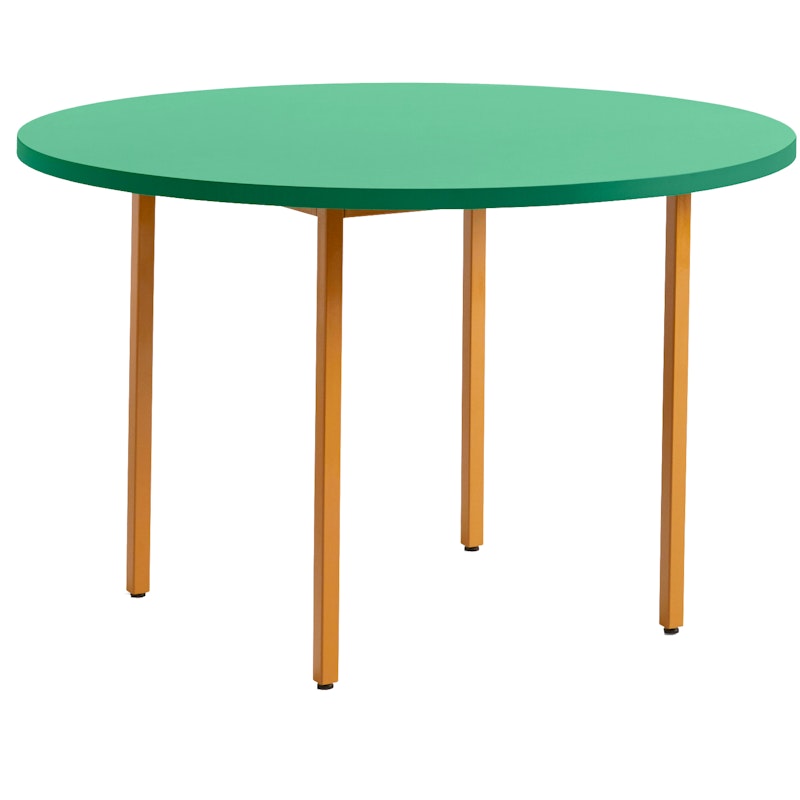 Two-Colour Table Ø120cm, Ochre / Green Mint