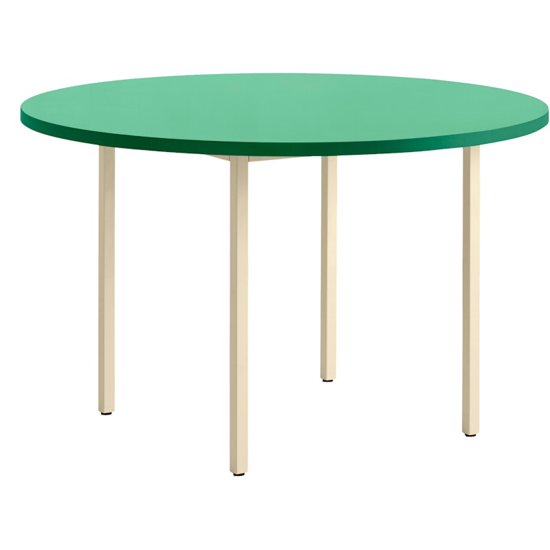 Two-Colour Table Ø120cm, Ivory / Green Mint