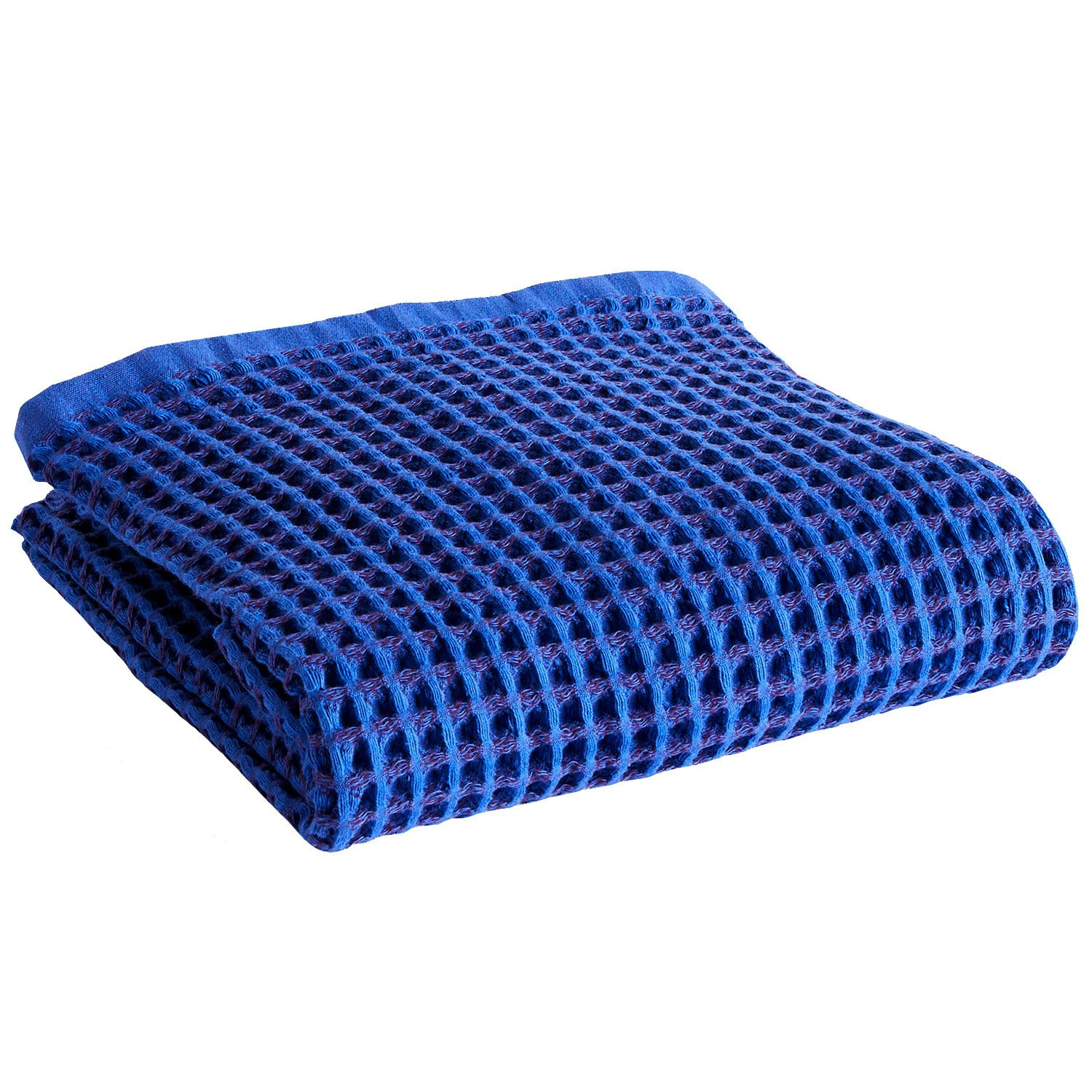 Waffle Bath Towel 70x140 cm, Vibrant Blue from HAY | RoyalDesign