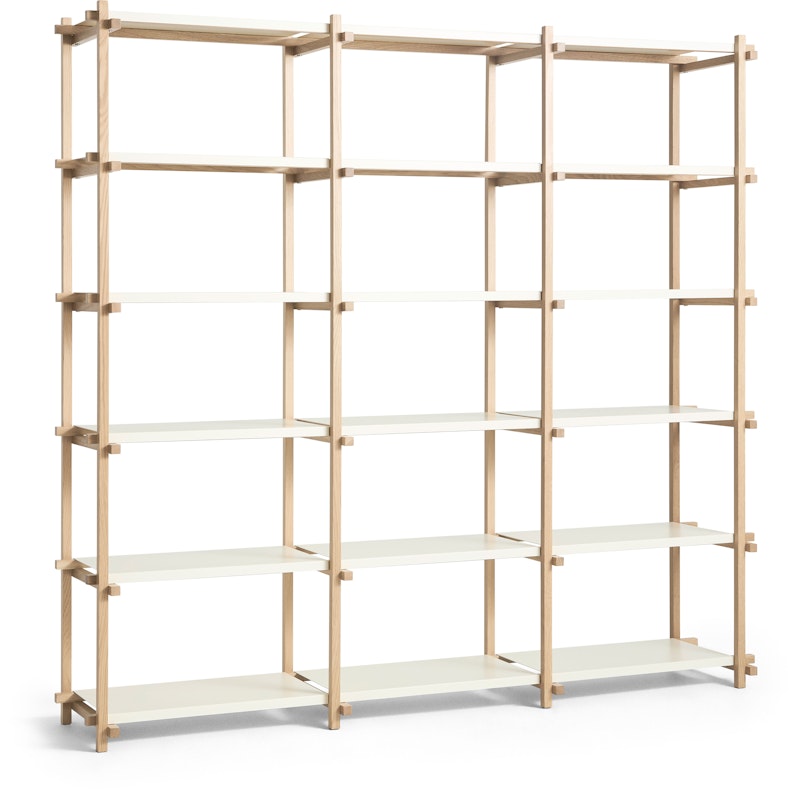 Woody Shelving 2.0 High Soaped Oak / Almond White