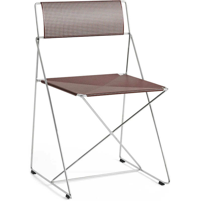 X-Line Chair, Chrome / Iron Red