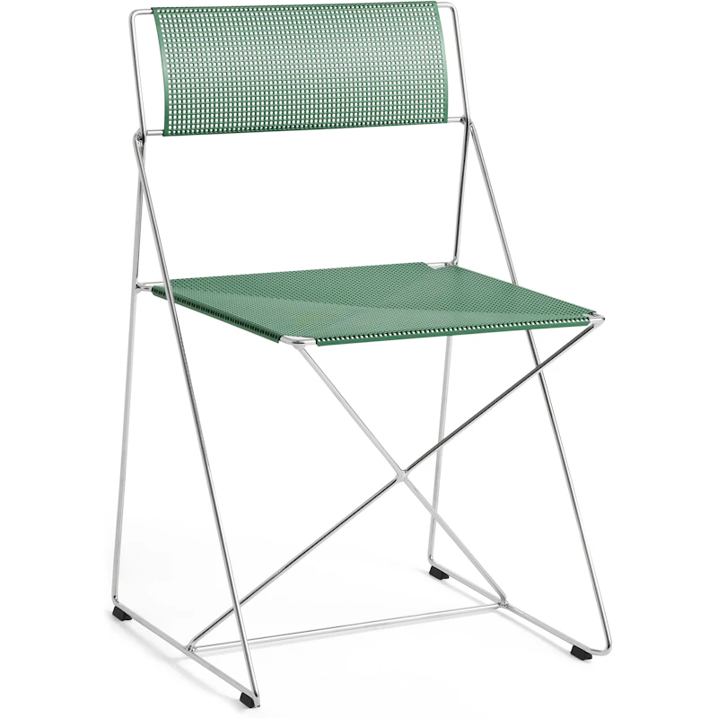 X-Line Chair, Chrome / Leek Green