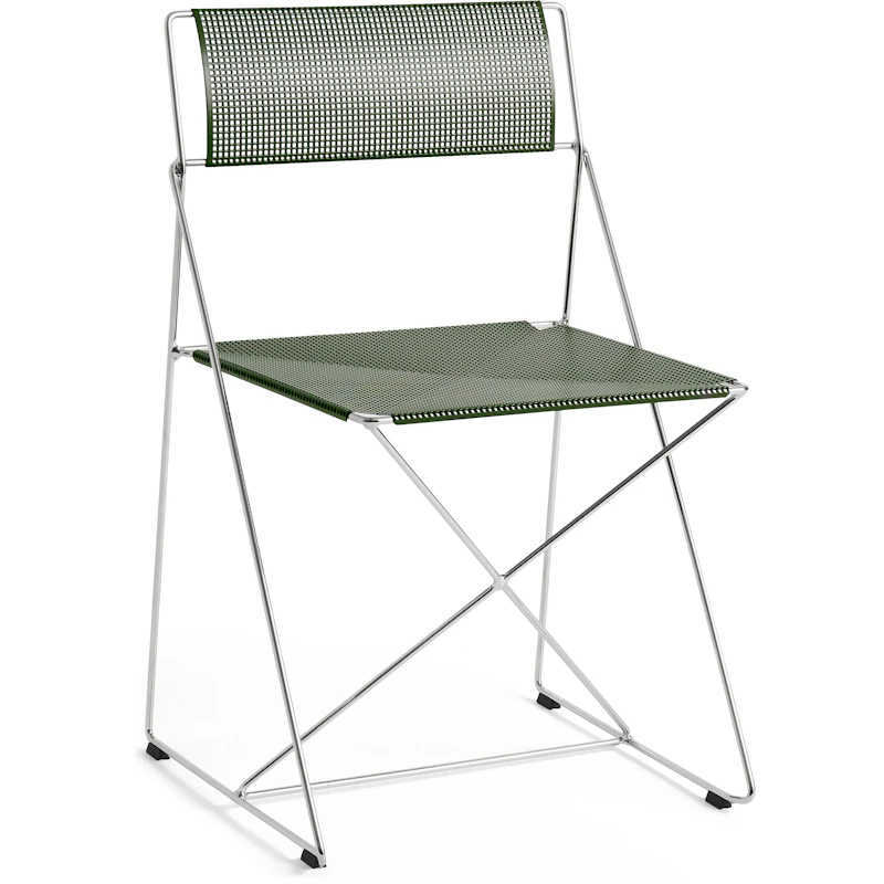 X-Line Chair, Chrome / Autumn Green