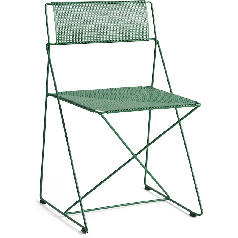 X-Line Chair, Powder Coated Steel / Leek Green