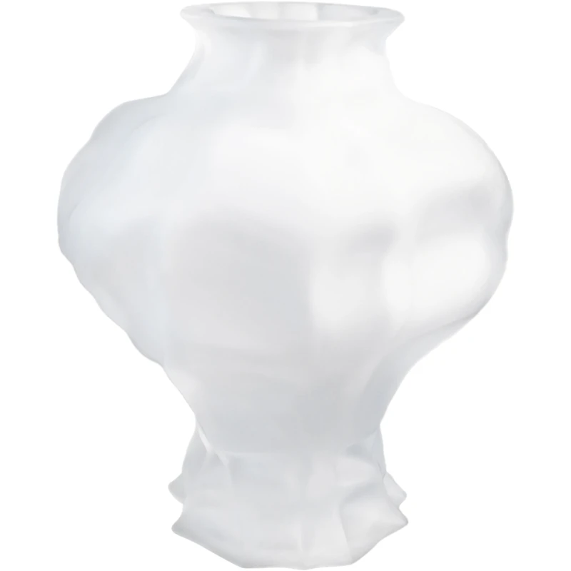 Ammonit Vase 30 cm, Frosted White