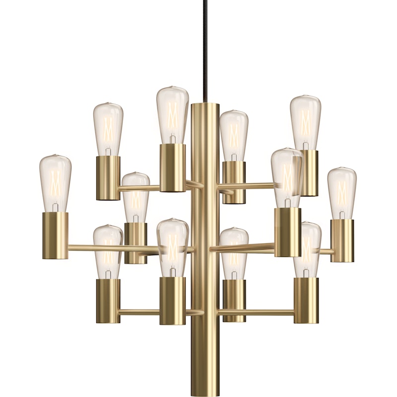 Manola Mini Chandelier, Satin Brass