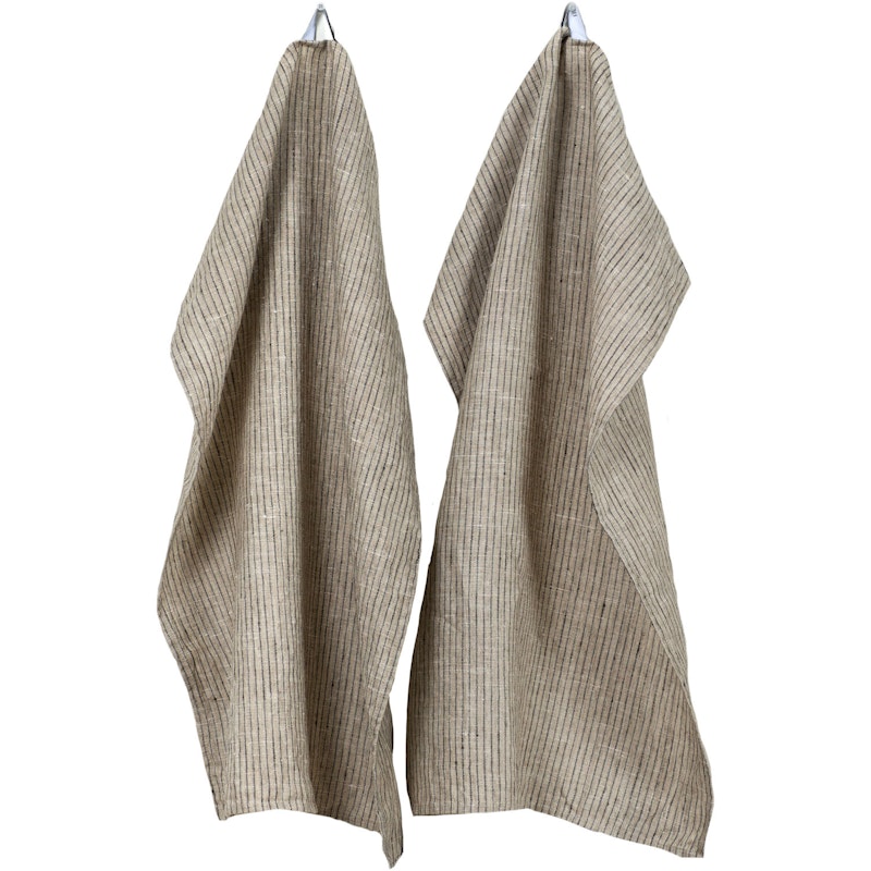 Linus Kitchen Towel 2-pack 50x70 cm, Kohl/Natural