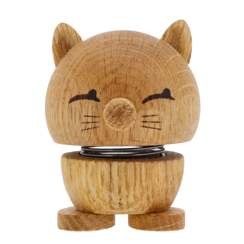 Hoptimist Cat Figure, Oak