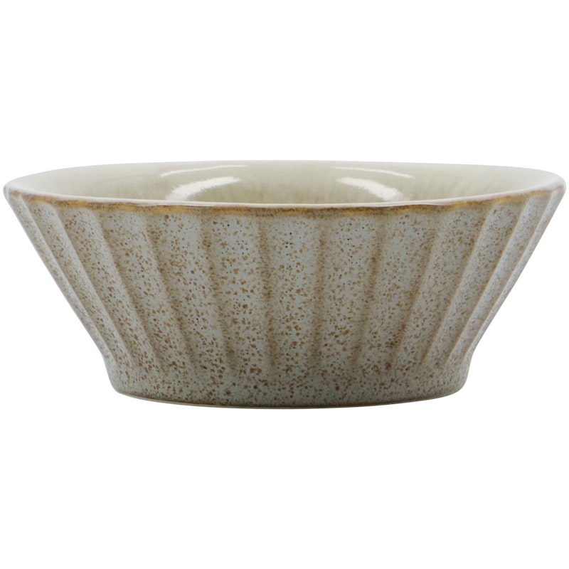 Pleat Bowl 8 cm, Grey Brown