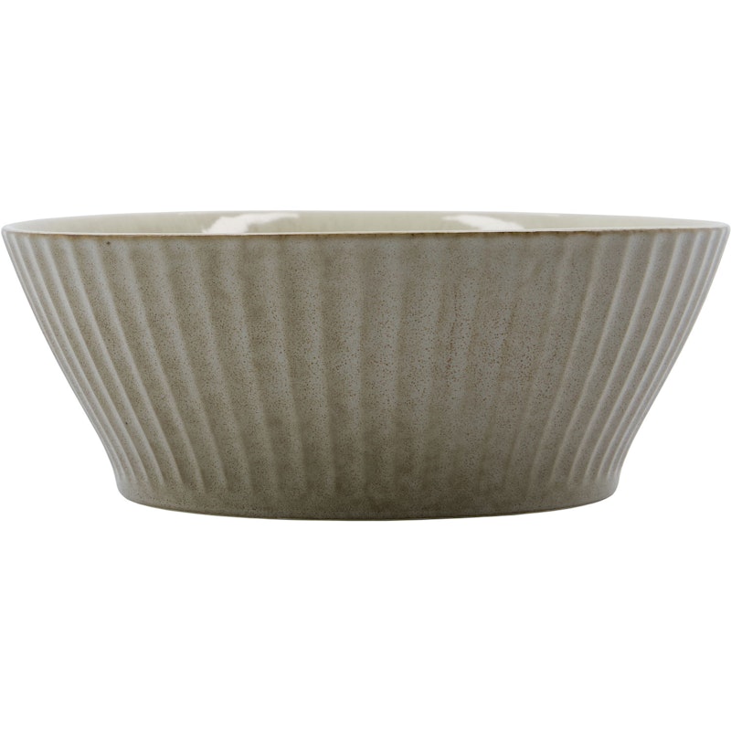 Pleat Bowl 19 cm, Grey Brown