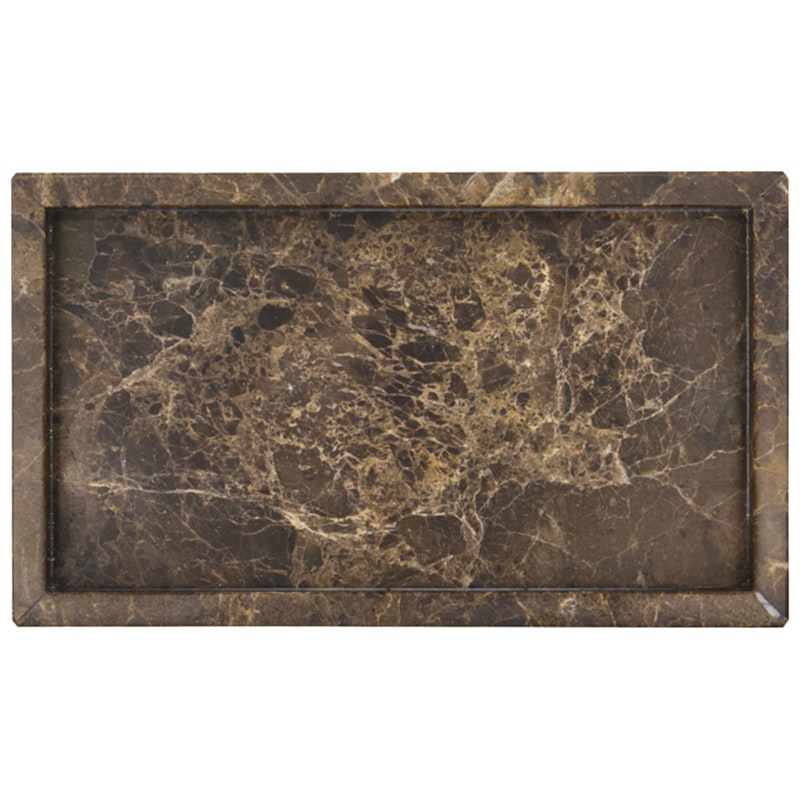 Able Tray Marble 14x24 cm, Brown