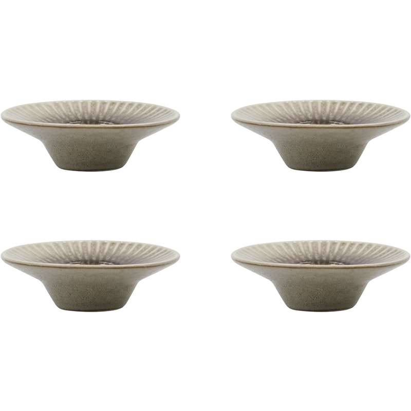 Pleat Egg Cup 4-pack, Grey Brown