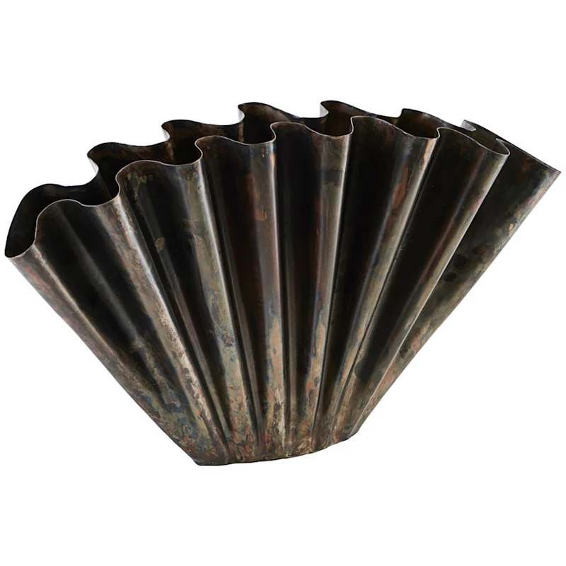 Flood Vase 30 cm, Antique Brown Vase Brown Brown