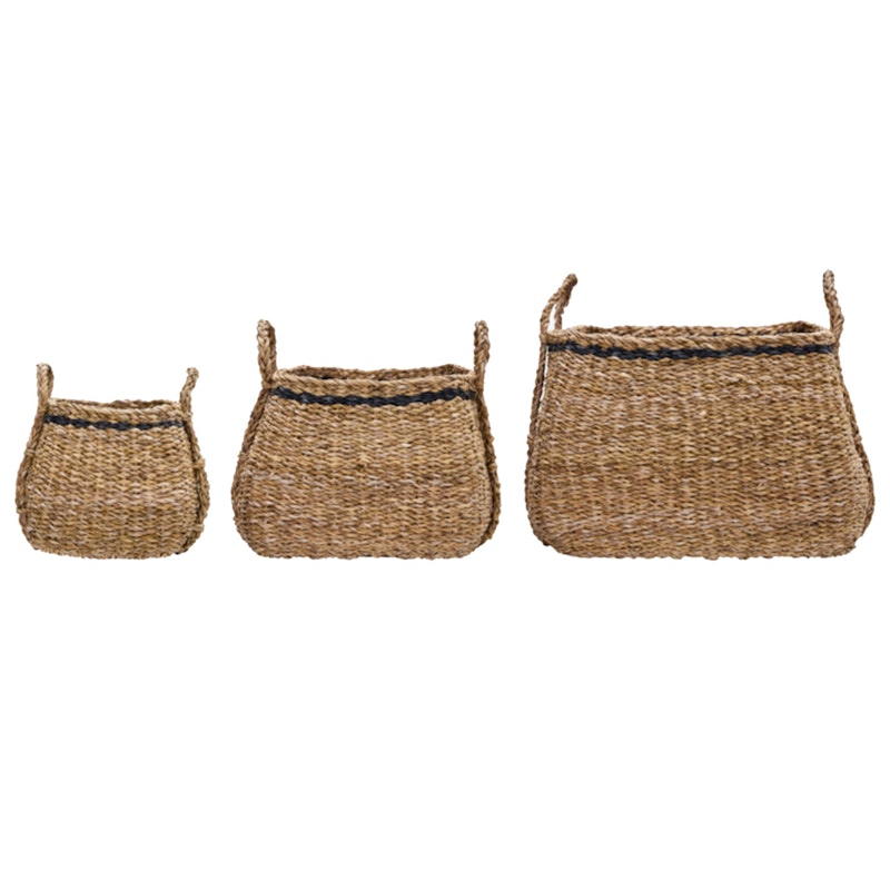Laine Storage Basket 3-pack, Black/Nature