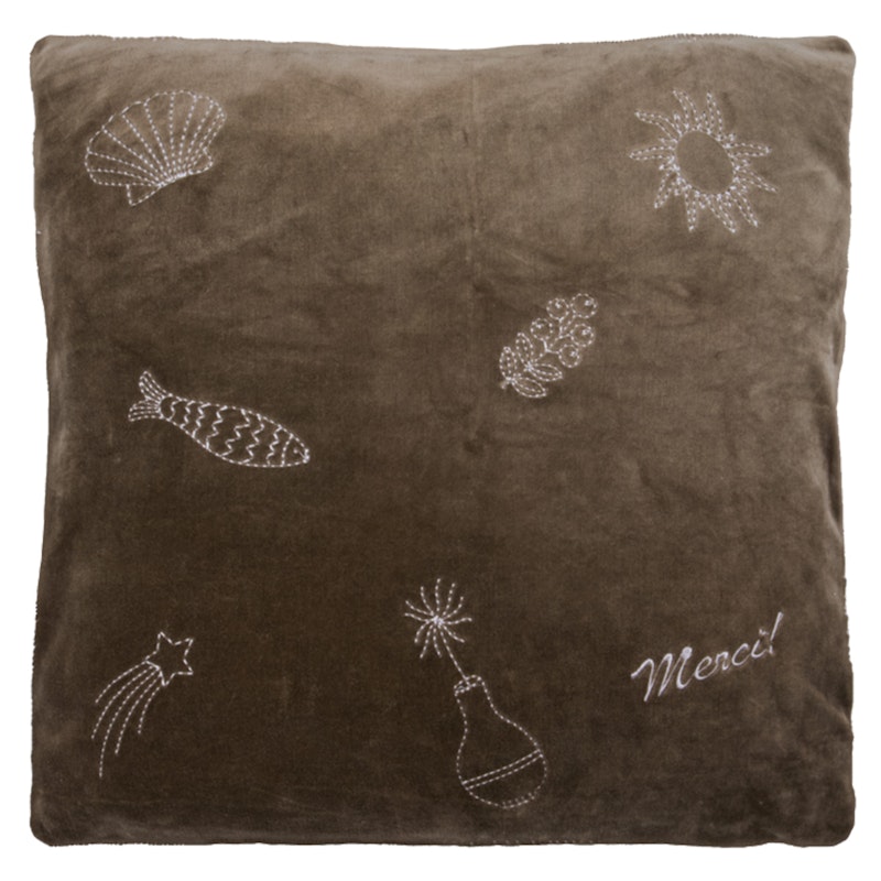 Play Cushion Cover 50x50 cm, Brown
