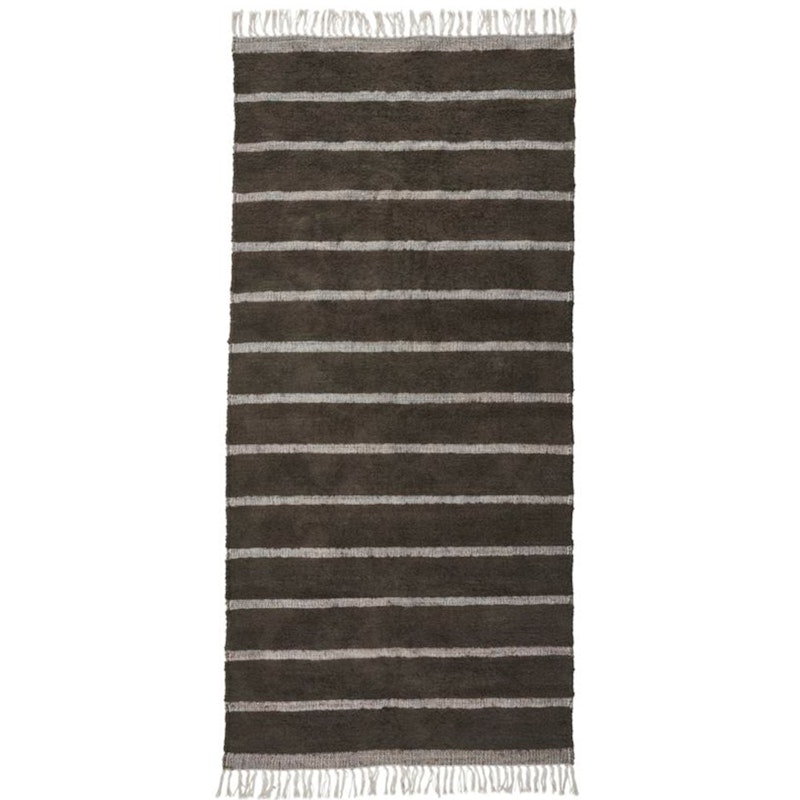 Chen Rug 90x200 cm, Dark Brown