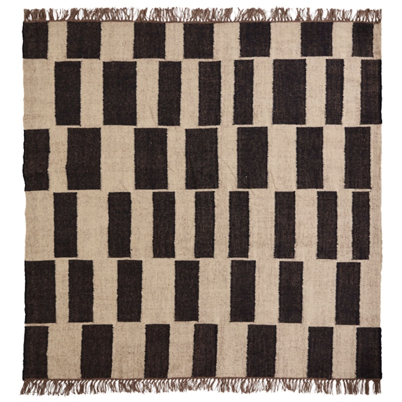 Graph Rug 180x180 cm Black/Nature