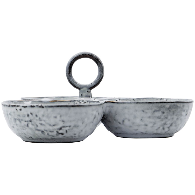 Rustic Serving Bowl With Three Bowls