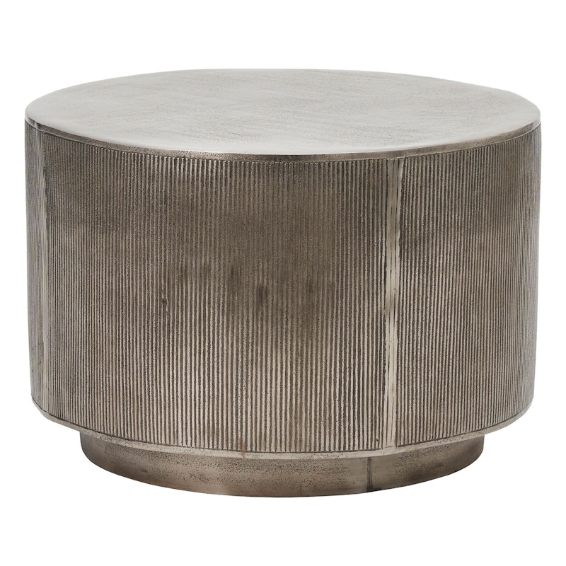 Rota Coffee table H35 cm, Brushed Silver
