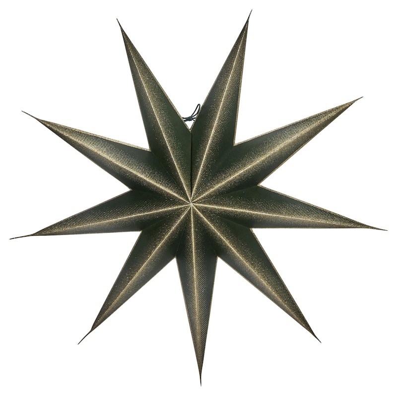 9 Point Star Ø60cm, Green/Champagne