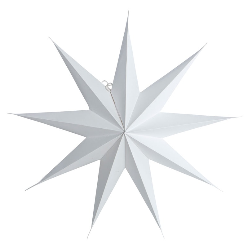 Star Paper Star 9 Points 45 cm, White