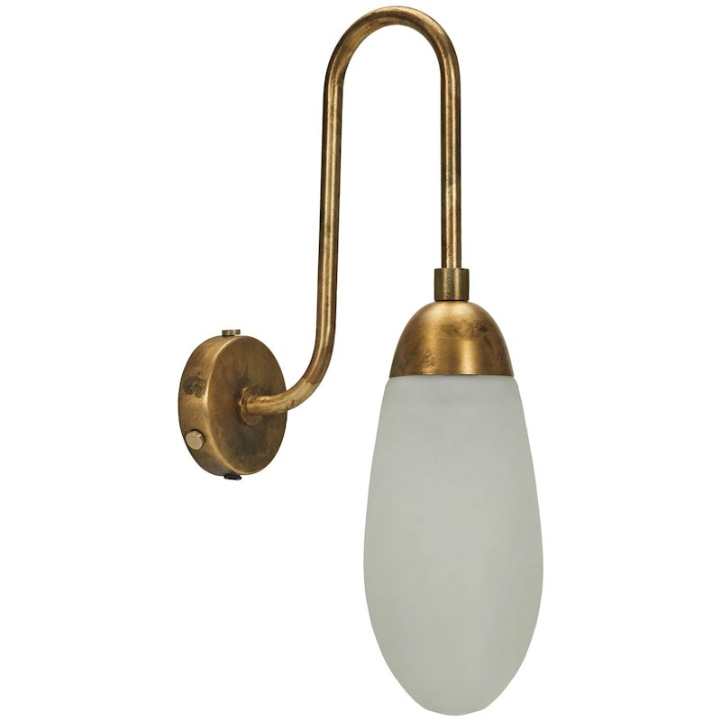 Drop Wall Lamp, Antique Brass