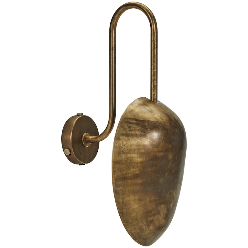 Swan Wall Lamp, Antique Brass