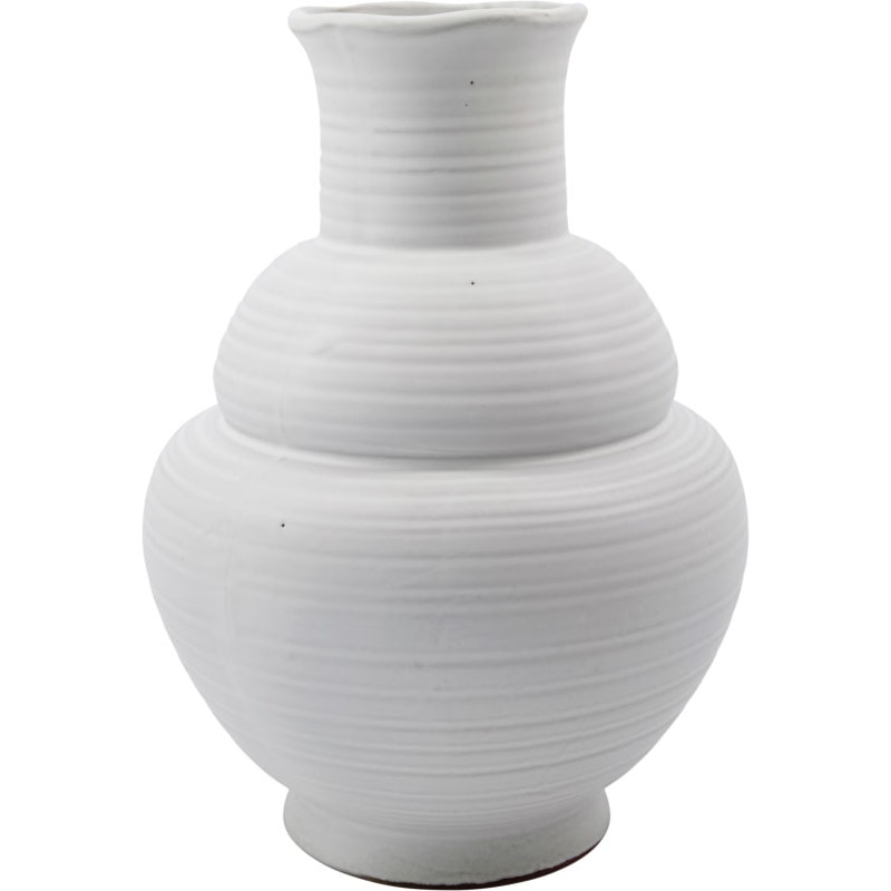 Liva Vase Stoneware H29 cm, White