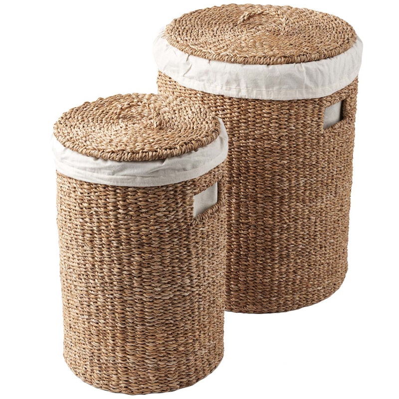 Laundry Basket With Lid, 2-pack