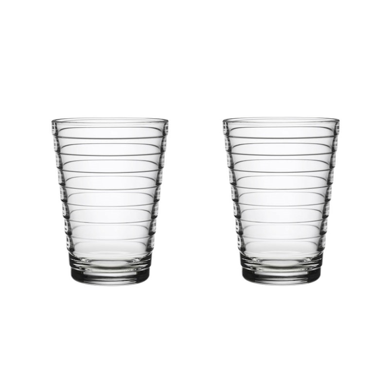 Aino Aalto Drinking Glass 33 cl 2-pack, Clear