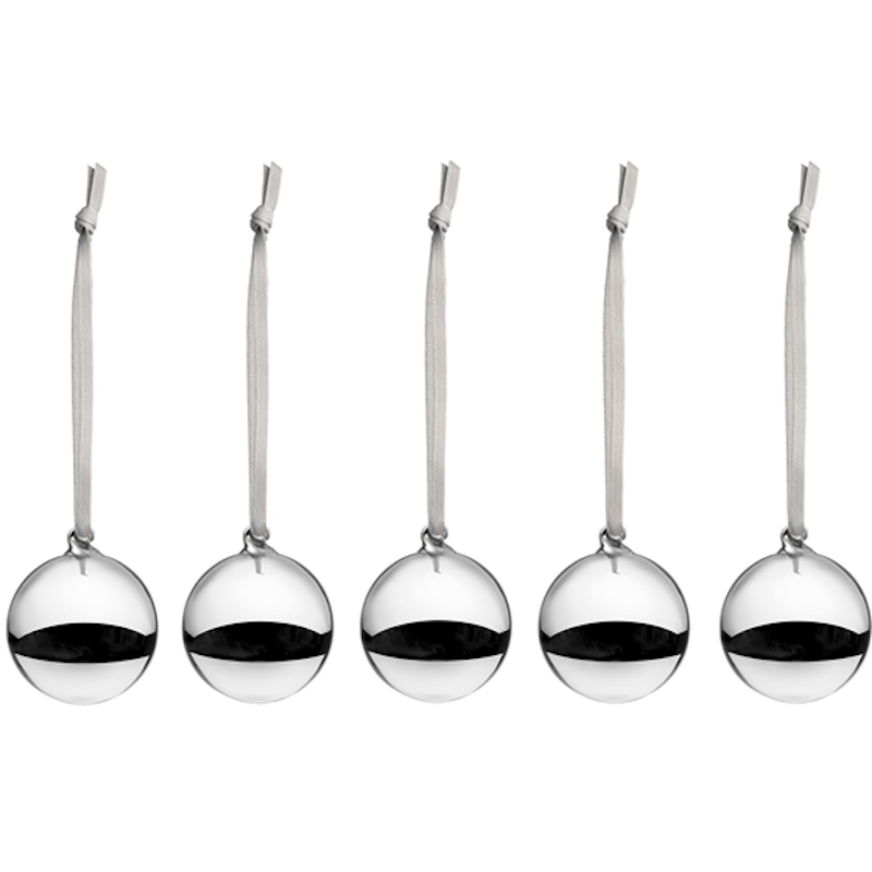 Bauble 40 mm 5-pack, Silver