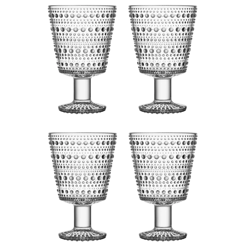 Kastehelmi Drinking Glass 4-pack, Clear