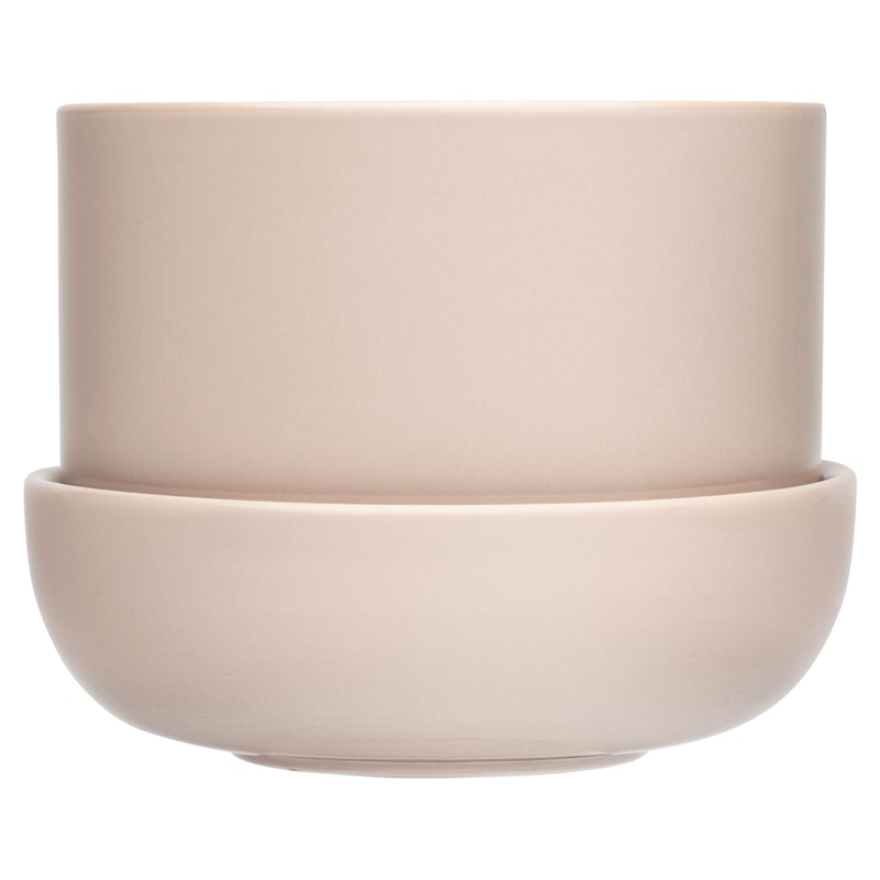 Nappula Pot With Saucer 17x13 cm, Beige