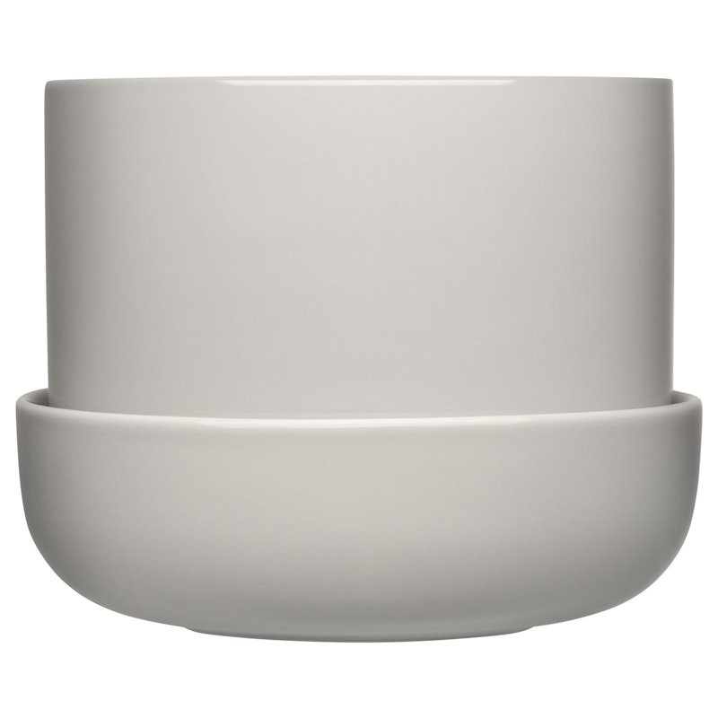 Nappula Pot With Saucer 17x13 cm, Light Grey