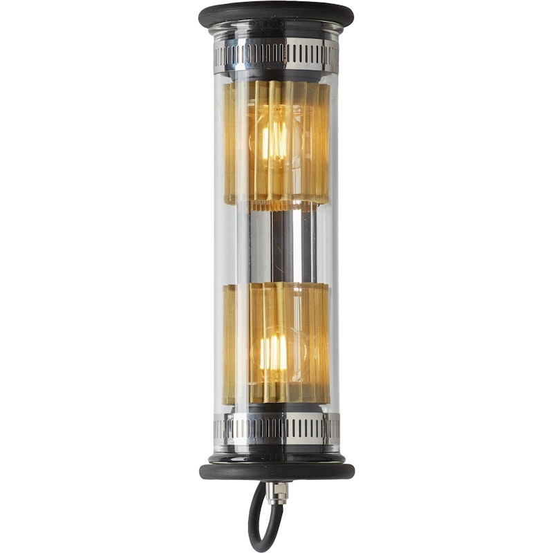 In The Tube 100-350 Wall Lamp, Black / Silver Reflector / Gold Mesh