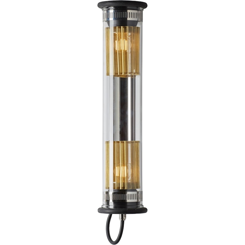 In The Tube 100-500 Wall Lamp, Black / Silver Reflector / Gold Mesh