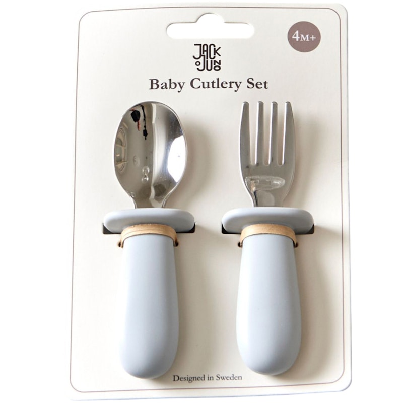 Childrens Cutlery 2-pack, Glacier Grey