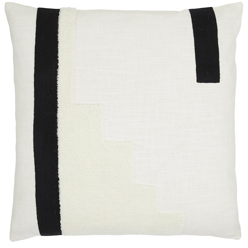 Bianca Cushion Cover 50X50 cm, White/Black 1